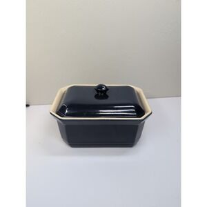 Emile Henry France 58-96 Covered Casserole Dish Blue 8 X 6 "